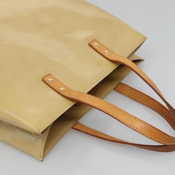 LOUIS VUITTON Monogram Vernis Reade MM Hand Bag Beige M91141 - Picture 6 of 12